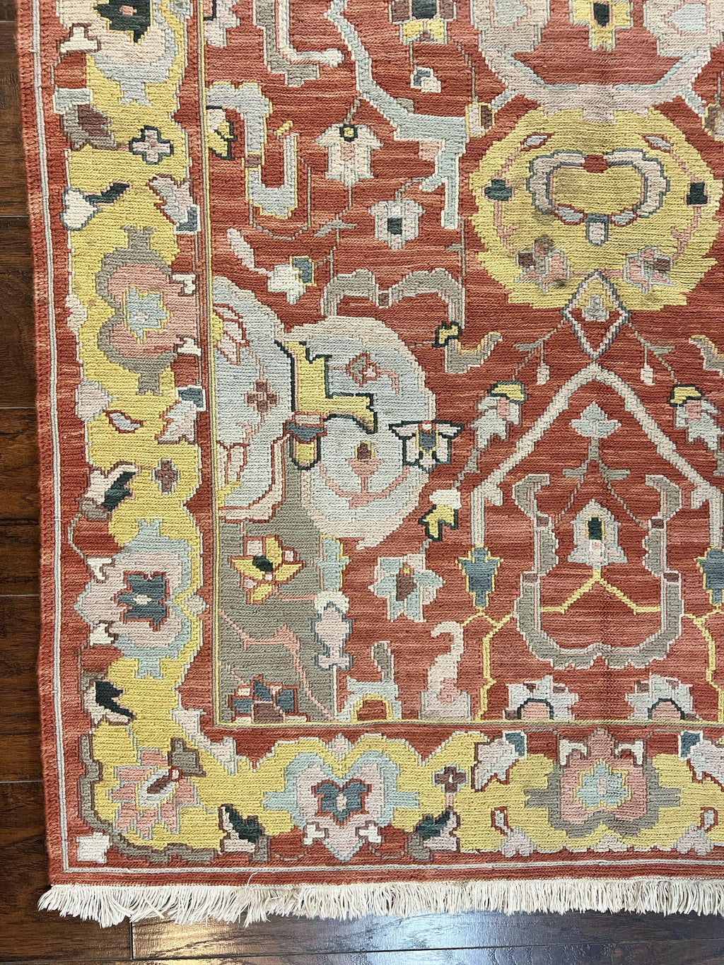 Turkish Flatweave Kilim Rug 4x6, Geometric Wool Handmade Carpet, Vintage