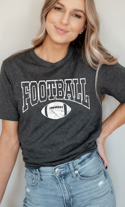Distressed Football Graphic Tee PLUS