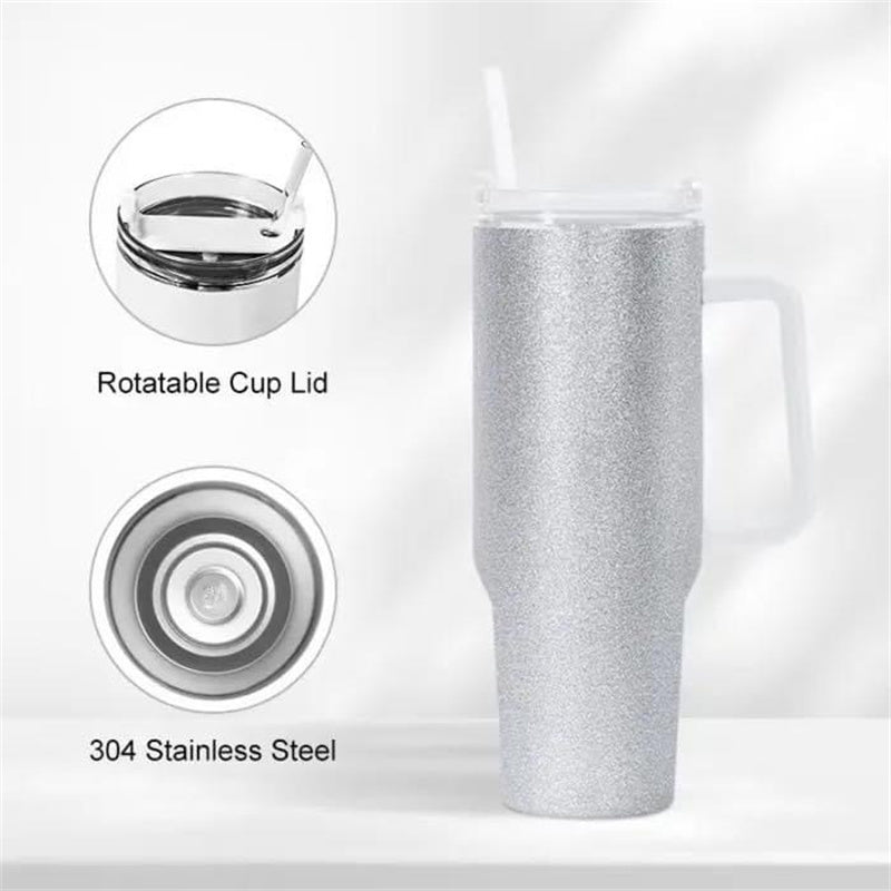 40oz Rough textured Shimmer Glitter Blank Sublimation Tumbler
