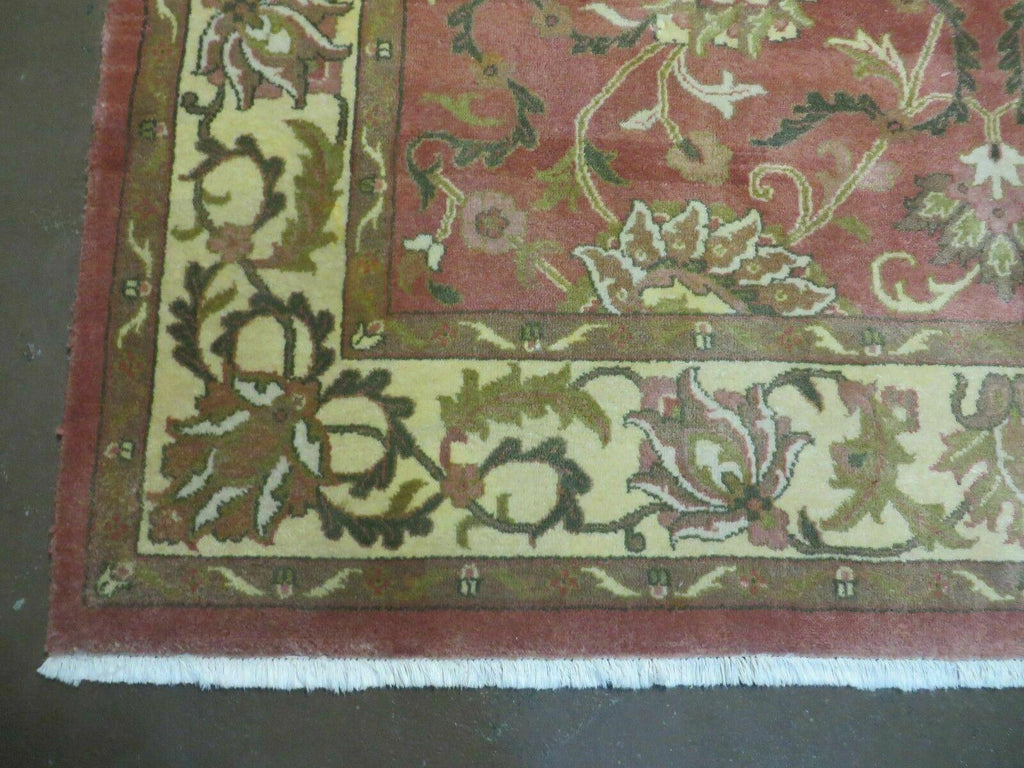 6' X 9' Vintage Handmade Indian Floral Oriental Wool Rug Veg Dyes Nice
