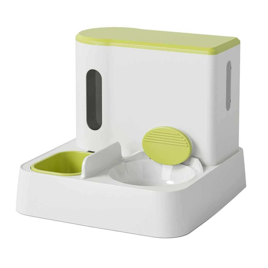 Cat Automatic Pet Feeder Water Dispenser Integrated Double Bowl Drinking Pet