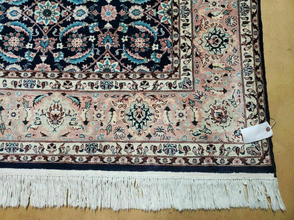 Square Indo Persian Rug 6x6, Hand Knotted, Wool, Allover Pattern
