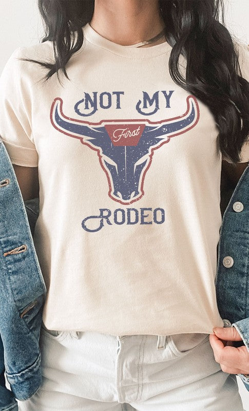 Vintage Not My First Rodeo Graphic Tee T-Shirt PLUS