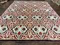 Portuguese Rug 9x12, Vintage Carpet, Handmade Wool Rug