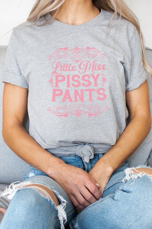 Little Miss Pissy Pants Ornamental Graphic Tee T-Shirt