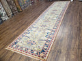 Hallway Runner Rug, Kitchen Runner, Sultanabad Hand Knotted Rug, Farmhouse Rug, 1950s Rug, Mahal Rug, Turkish Rug, Long Runner, Yellow