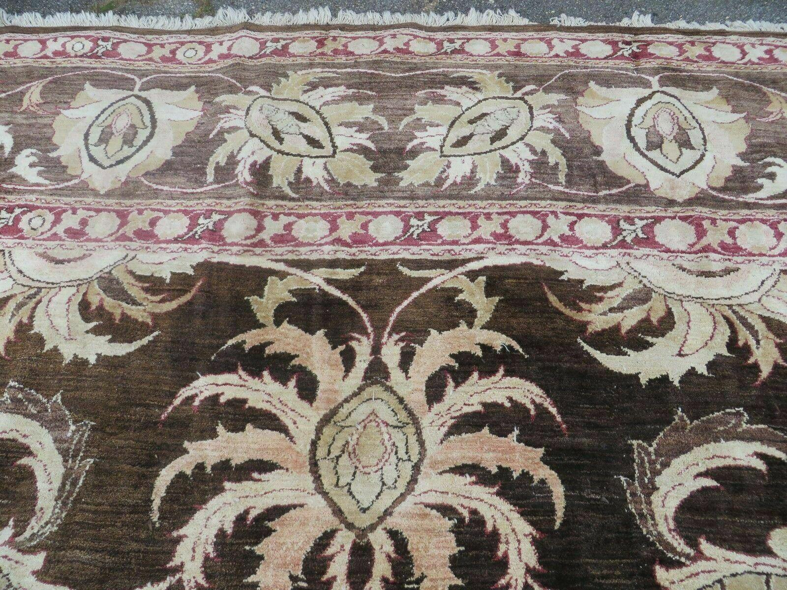 13' X 16' Vintage Handmade Peshawar Oushak Wool Rug Carpet Nice