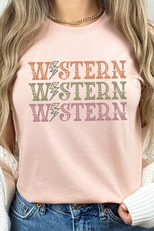 Western Snakeskin Lightning Country Graphic Tee T-Shirt