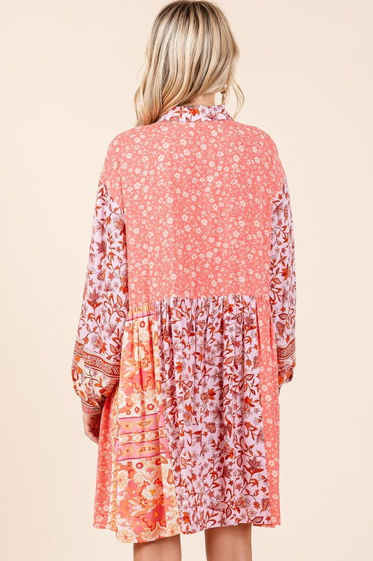 New Summer Floral Tie Waist Flutter Sleeve Tiered Dress – Feminine, Elegant, Cheerful, Bohemian Chic, Flowy & Graceful, Lightweight Rayon-Linen Blend Dress