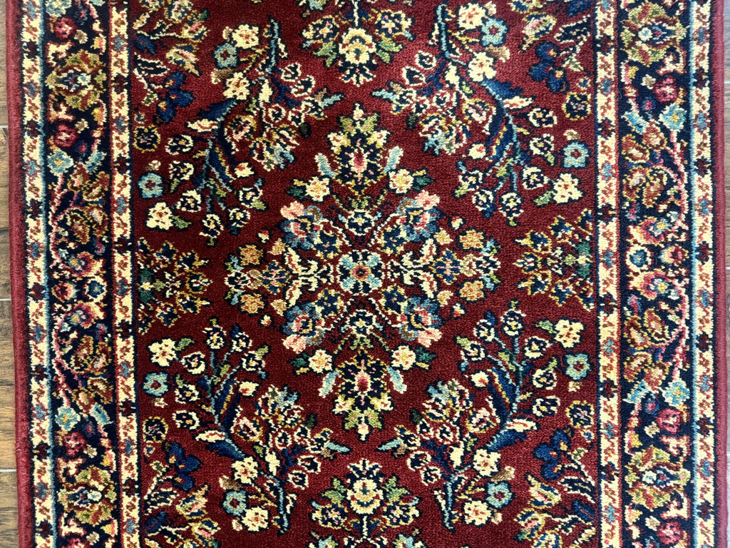 Small Karastan Rug 2.6 x 4 Red Sarouk #785, Karastan Wool Pile Rug, Original 700 Series, Discontinued Vintage Karastan Carpet