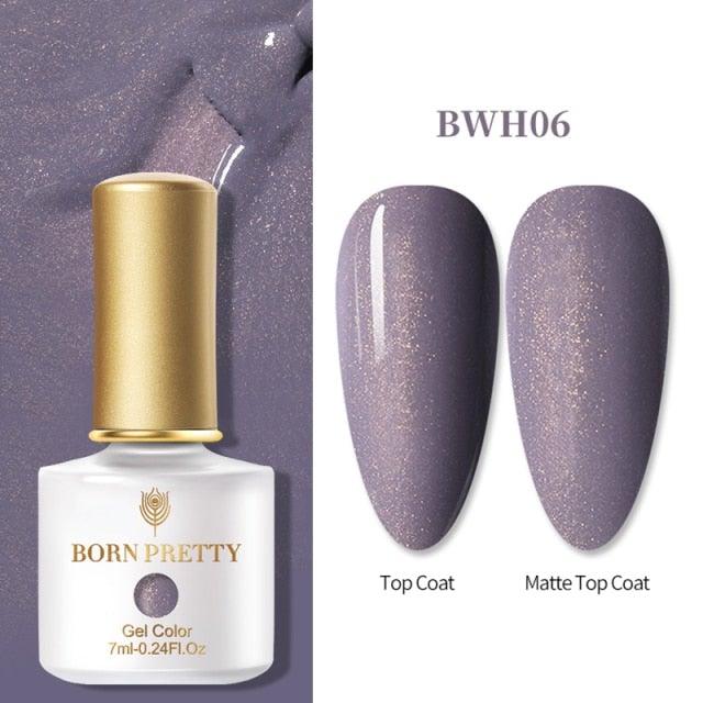 Fashion 2022 New Womens Colorful Nail Gel Polish Modern Glitter Pink Purple UV Diamond Stylish Design Nail Colors Gel For Girls and Women In Shinny Trend Color