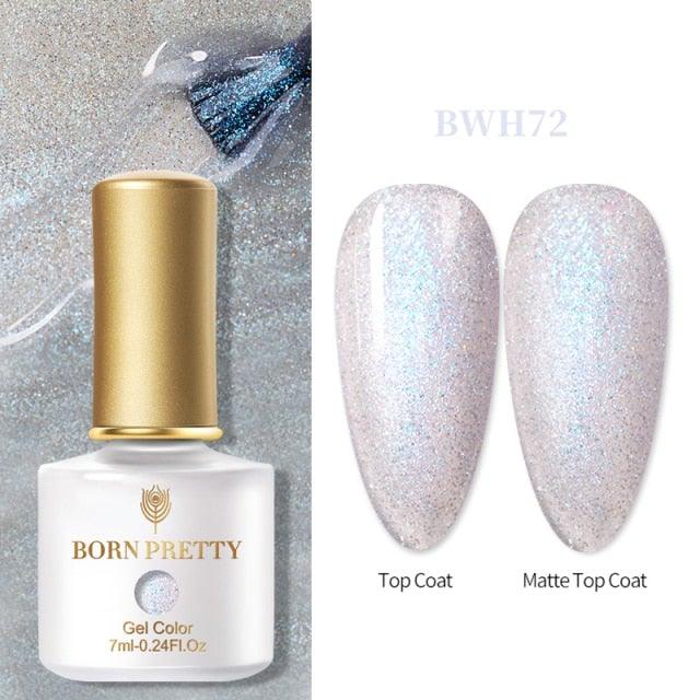 Fashion 2022 New Womens Colorful Nail Gel Polish Modern Glitter Pink Purple UV Diamond Stylish Design Nail Colors Gel For Girls and Women In Shinny Trend Color