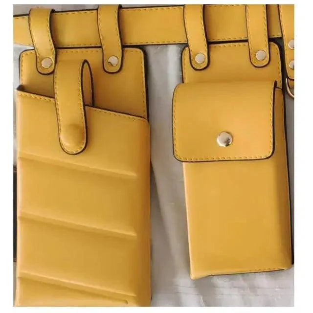 Fashion Women Leather Luxury Women Fanny Pack Black Retro Crossbody Shoulder Purse Wallet Party Bag For Women And Girl