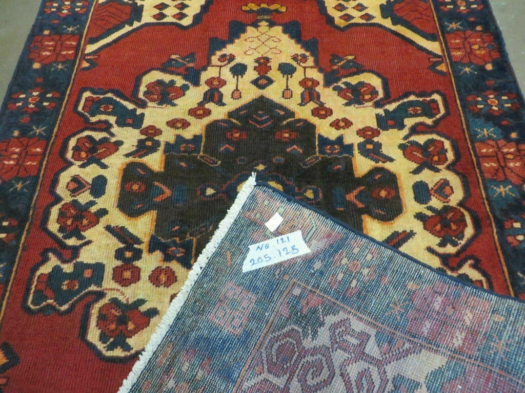 4' X 7' Antique 1920 Handmade Turkish Wool Rug Veg Dye Nice