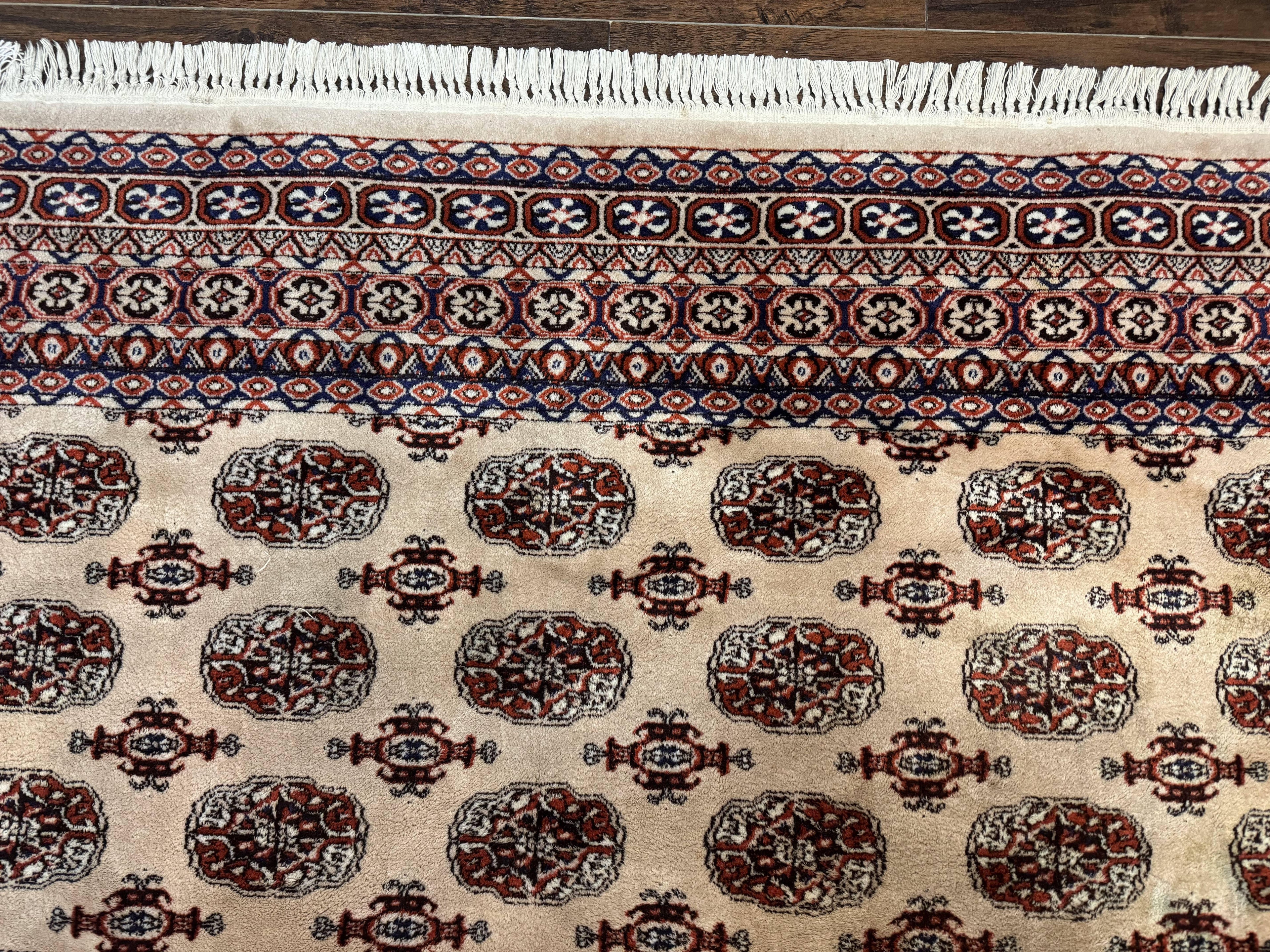 Karastan Rug 8.2 x 11.6 Beige Bokhara, Wool Pile, Vintage Discontinued Karastan Area Rug, Belgium Power Loomed Rug