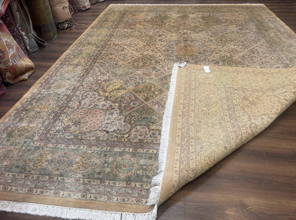 Pak Persian Rug 9x12, Diamond Panel Design, Fine 225 KPSI, Wool