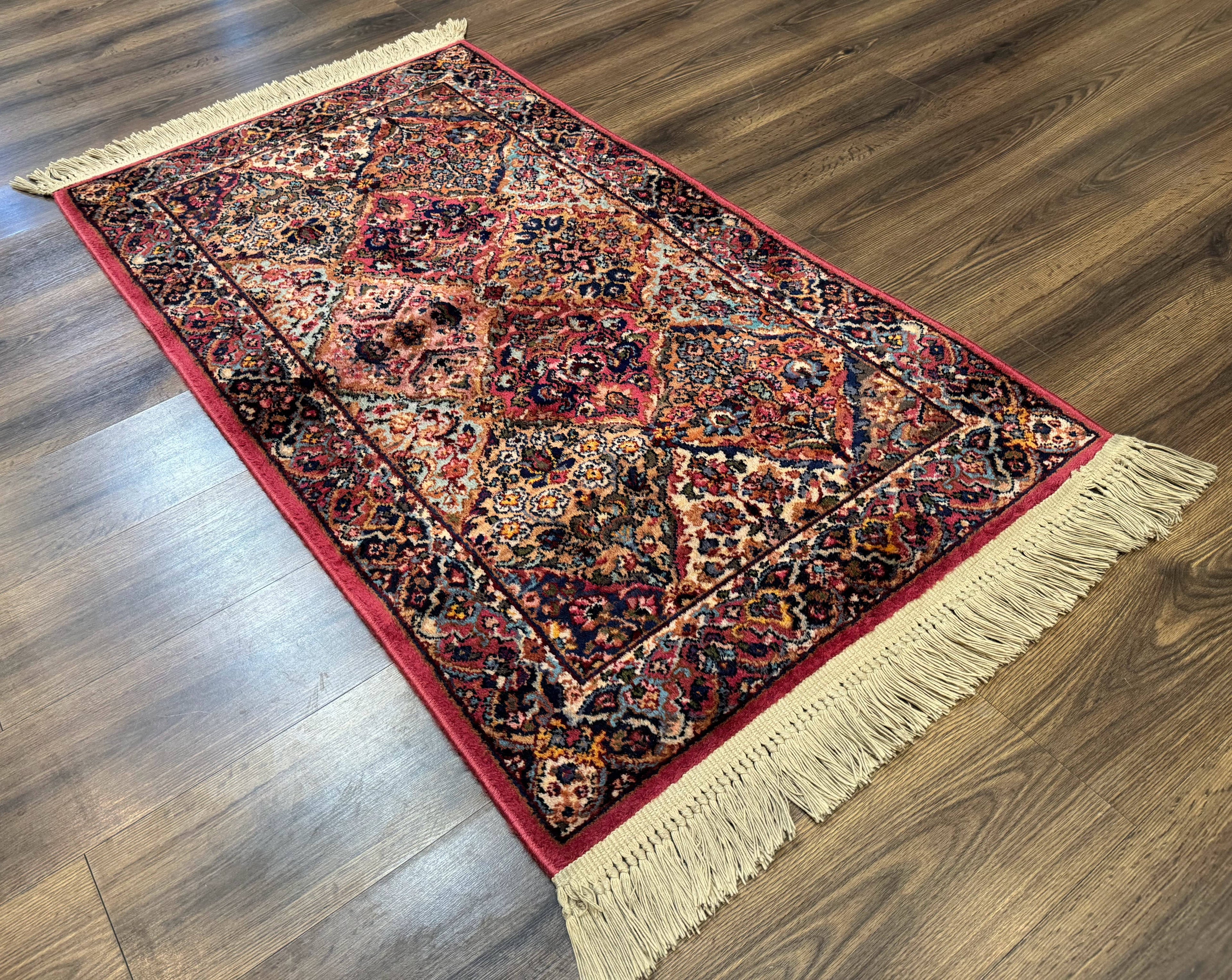 Karastan Rug 3x5 Multicolor Panel Kirman #717, Original 700 Series, Wool Pile, Discontinued