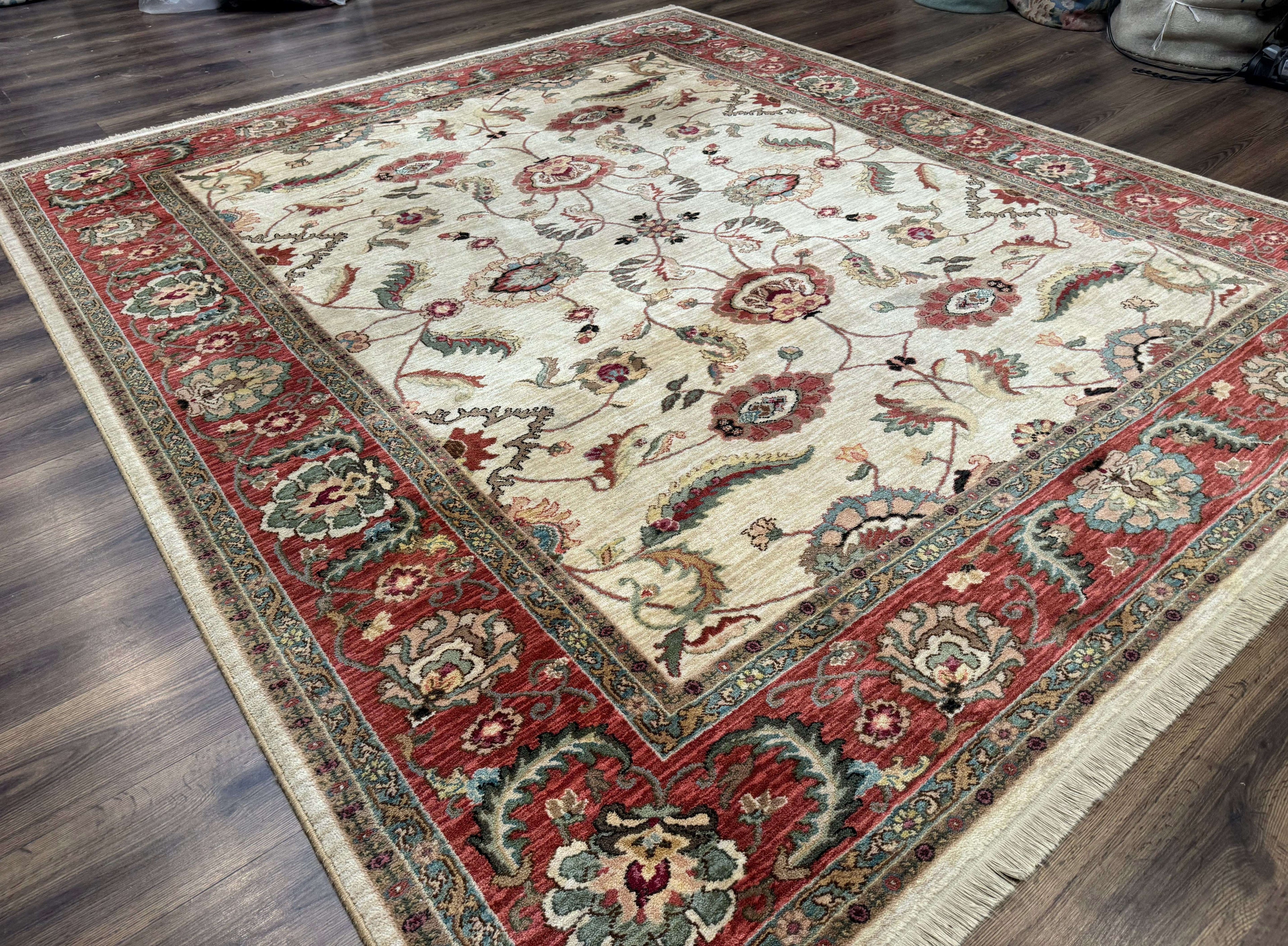 Karastan Rug 8.8 x 10, Ashara Agra Ivory #549, Wool, Vintage