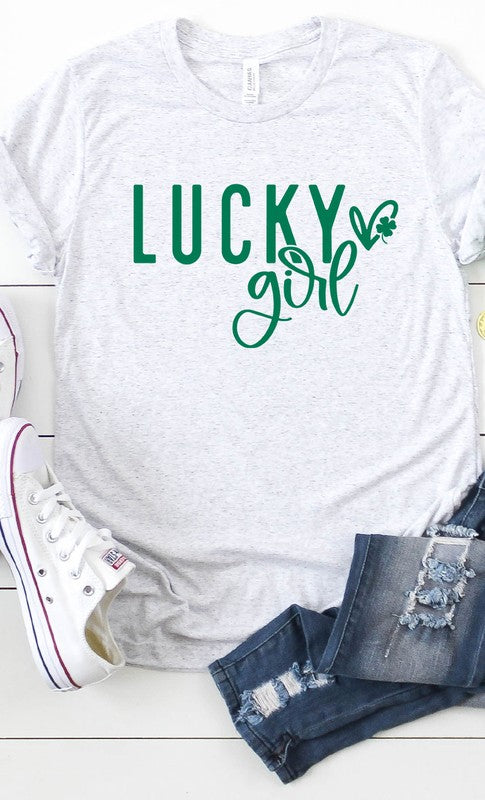 Lucky Girl Graphic Tee T-Shirt