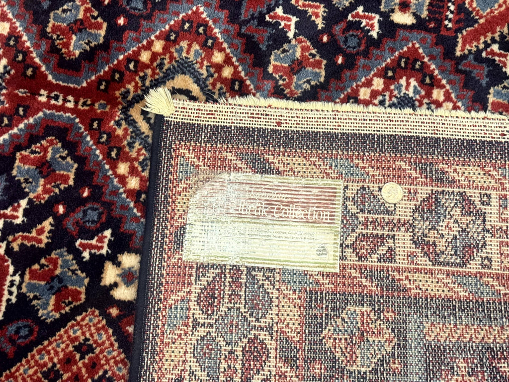 Karastan Rug 5x8, Yuruk Collection #530, Geometric Tribal Wool Pile Vintage Carpet