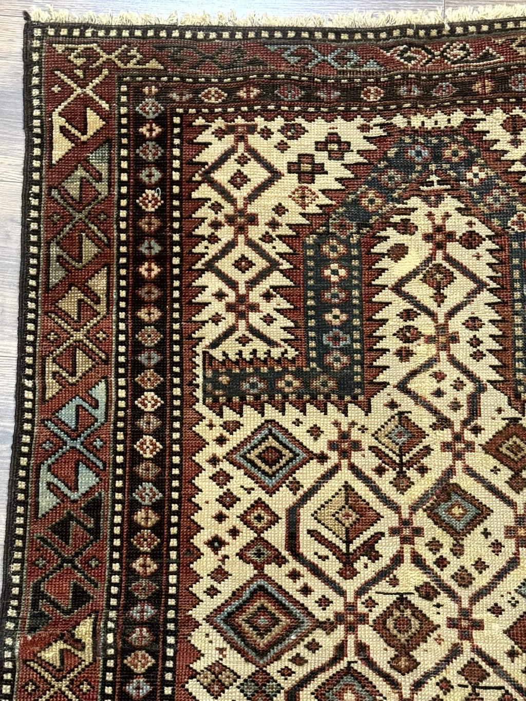 Antique Caucasian Shirvan Rug 3x5, Dagestan Prayer Rug, Collectible, Early 20th Century Rug