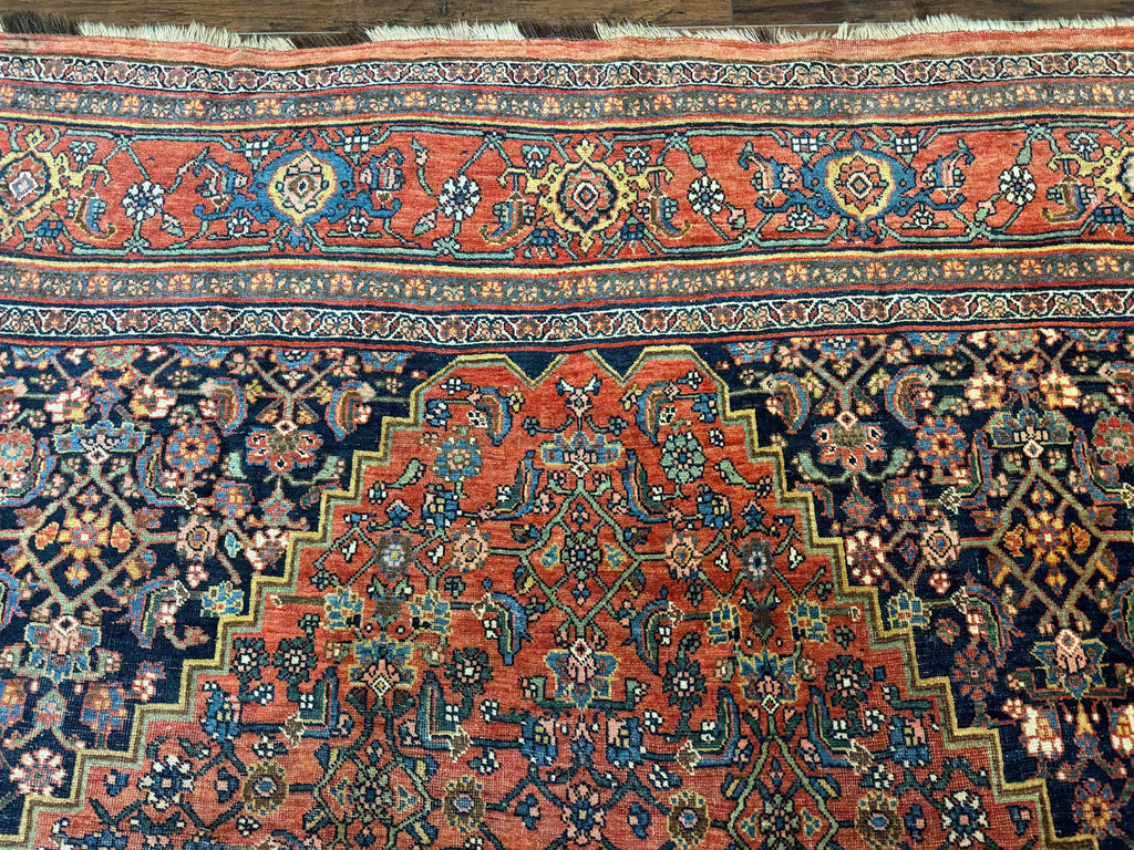 Antique Persian Bidjar Rug 8x12, Rare Persian Carpet