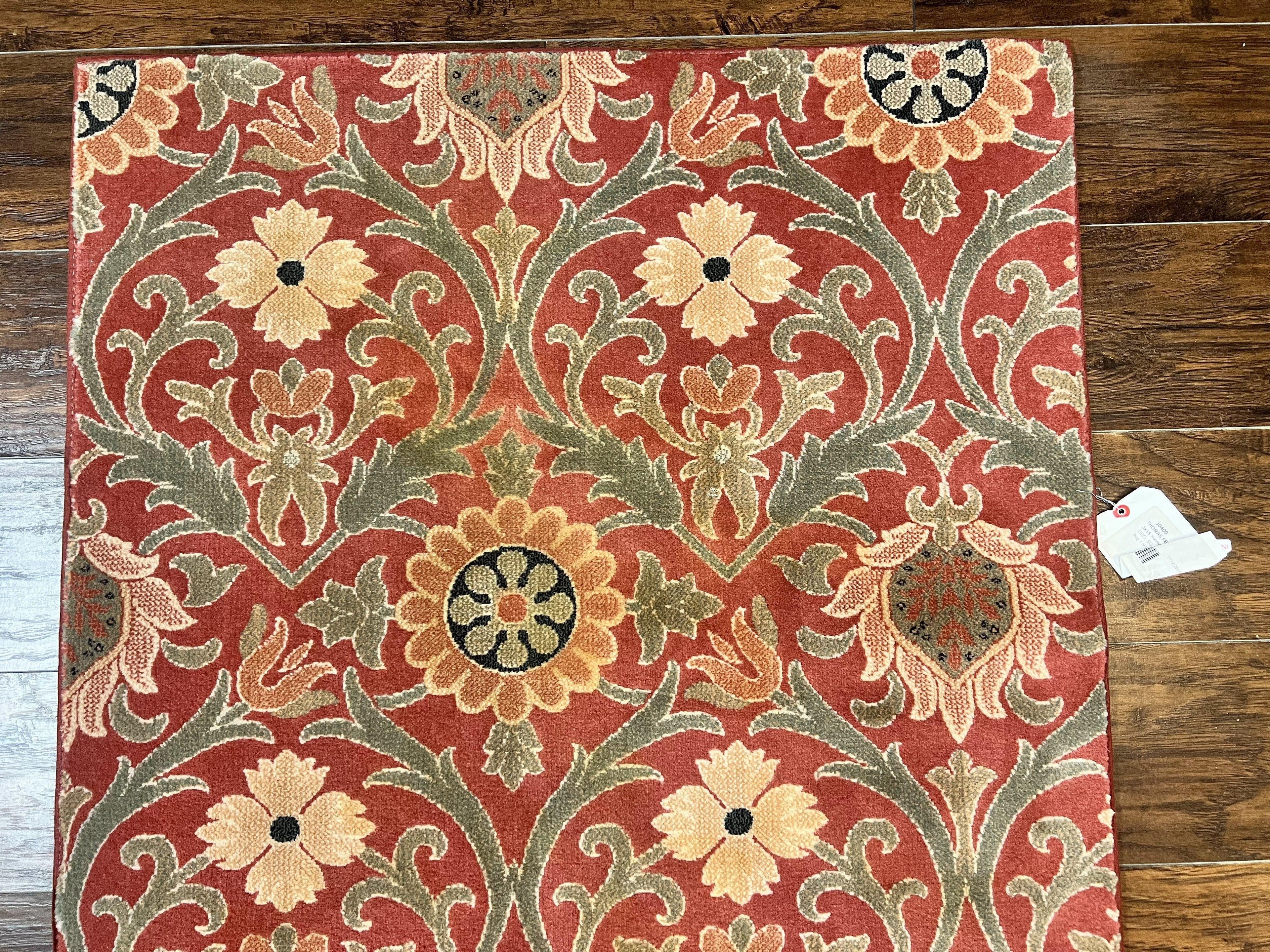 Runner Rug 3 x 14.7, Long Hallway Rug, Wool, Power Loomed, Contemporary, Floral