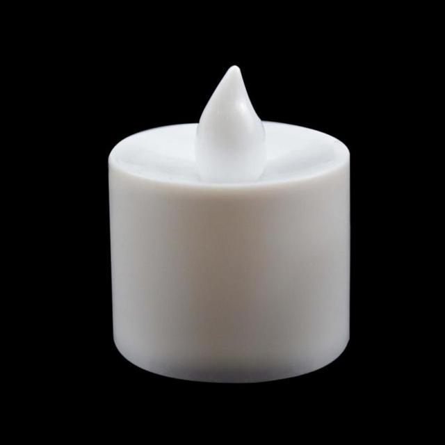 Flameless LED Tea Lights Candles Battery Powered Colorful Flickering Pillar Flickering Bright Tea lights Battery Operated/Powered Flameless Candles White Base Candles Tea light Romantic party Home Decor