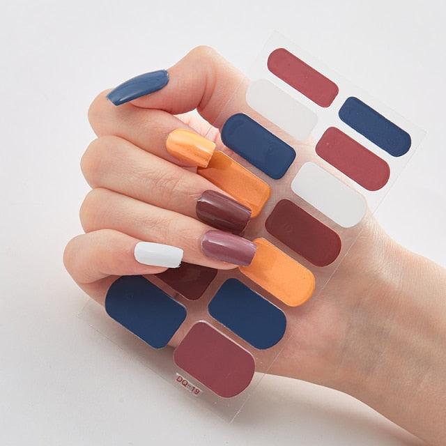 Full Cover Nail Stickers Designer Nail Decals Fashion Five Sorts of Nail Stickers  Nail Sticker set Nail Decoration Nail Strips 3D Nail Art Stickers Decal Slider Template Diy Nail Tool Decorations Nail Art Design Self Adhesive Luxury Designer Nail Sticker