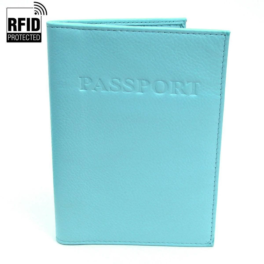 Genuine Leather RFID Passport Holder