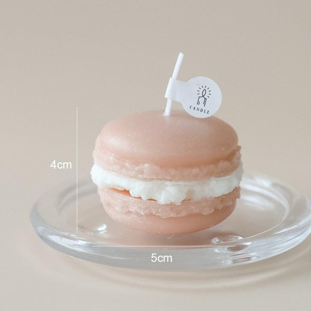 Handmade Lovely Macaron Candle Macaron Candles Scented Candle Cute Handmade Aromatherapy Candles Gifts For Women Home Decor Candle Scented Candles Aromatherapy Wedding Home Decoration Scented Candles INS Shooting Props