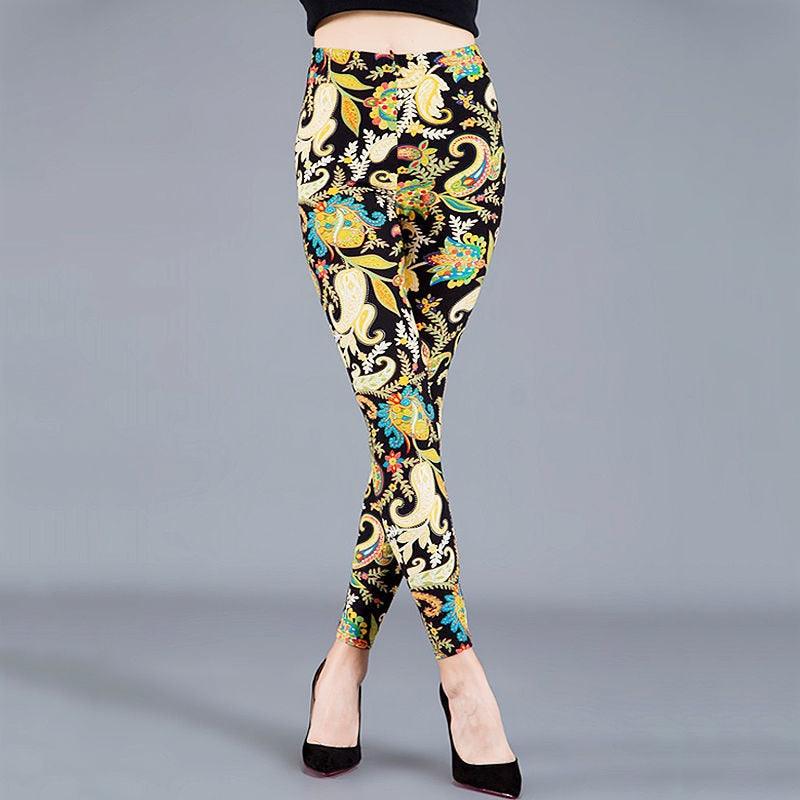 High Waist Leggings Pants Fitness Women Fashion  Printing Leggings Women Fitness Yoga Pants High Waist Push Up Sportswear Elastic Trousers Gym Running Workout Pants Push Up Running Elastic Stripe Dot Bottom Leggings