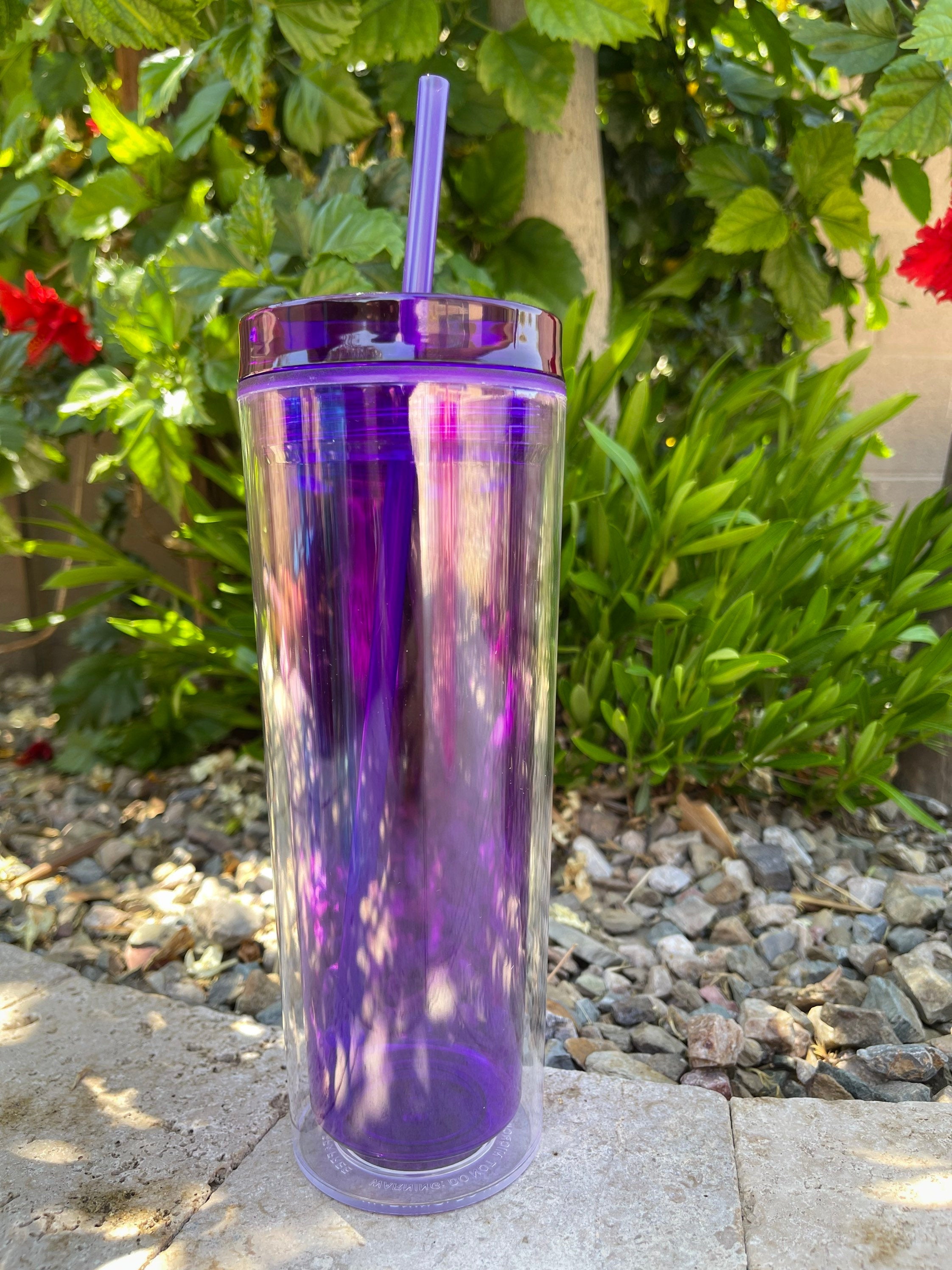 Blank Clear Skinny 19oz Large acrylic Tumbler kit W/Straw & lid BPA Free