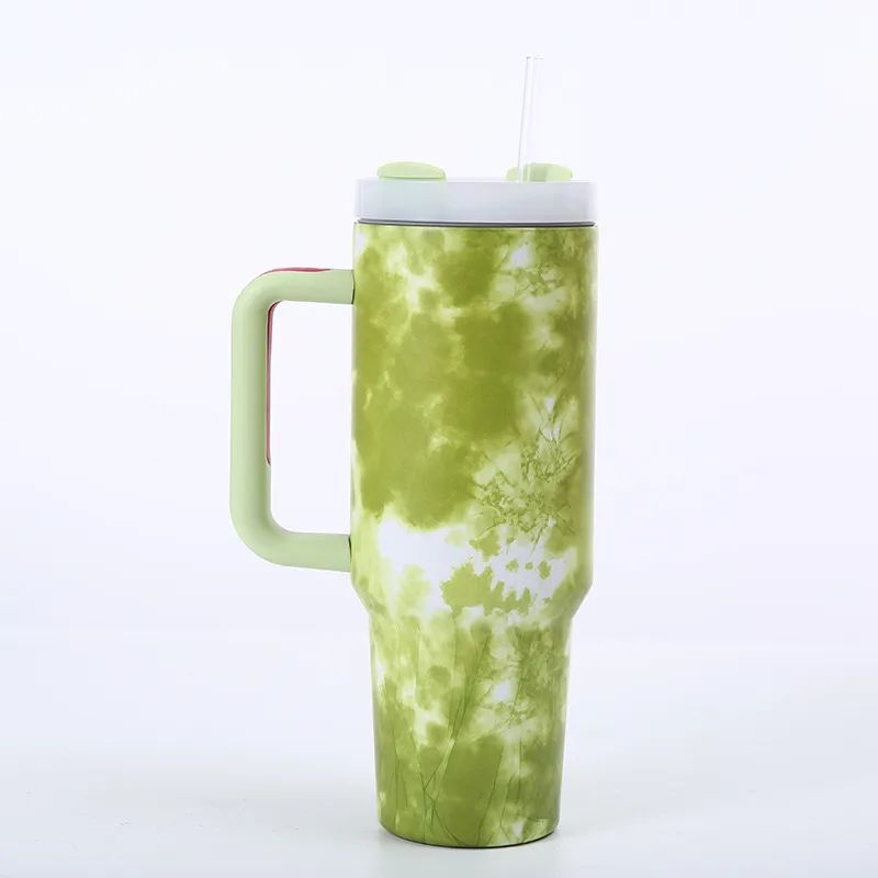 40oz Tie Dye Stainless Tumbler With Handle