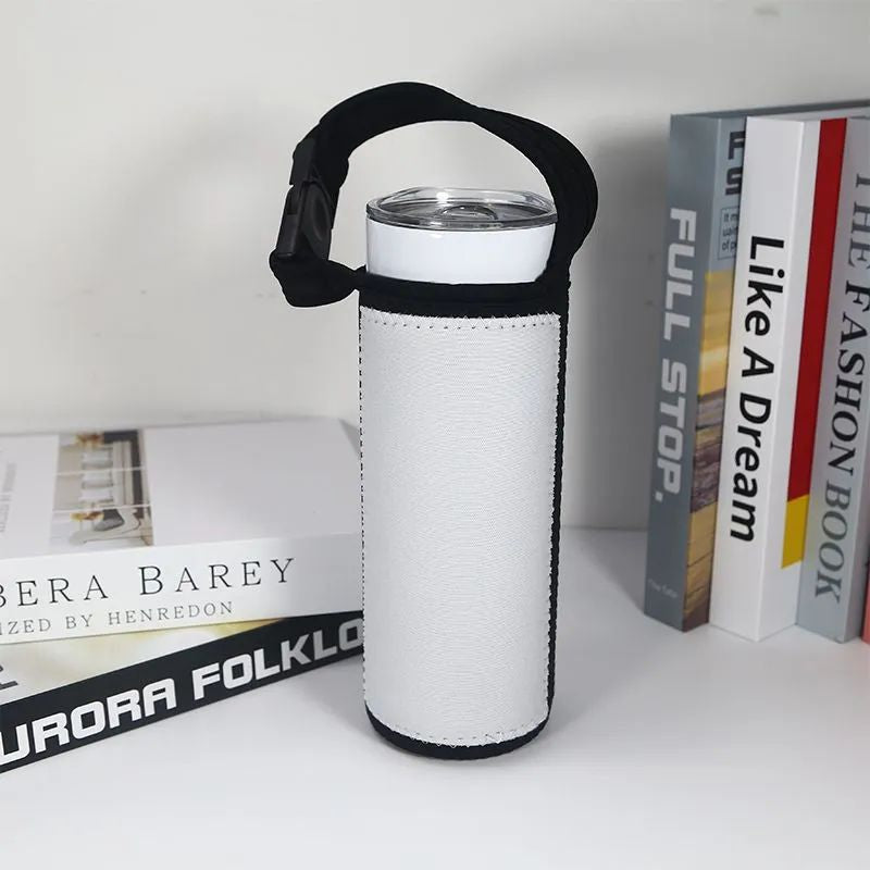 DIY dye Sublimation Blank Neoprene 20oz tumbler tote pouch holder with adjustable strap