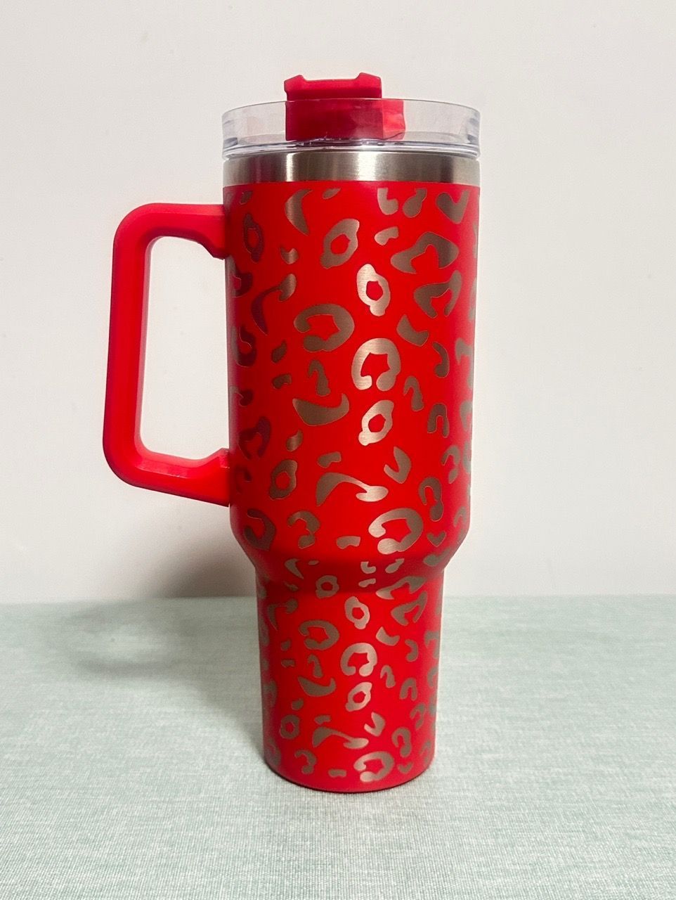 40oz Cheetah Leopard Laser Etched Stainless Tumbler
