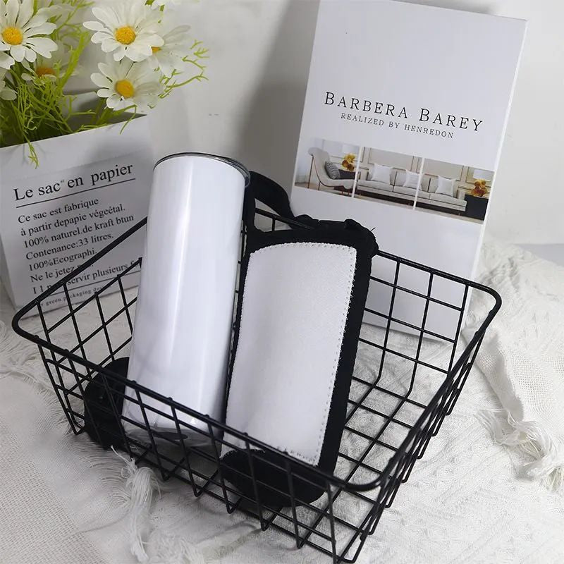 DIY dye Sublimation Blank Neoprene 20oz tumbler tote pouch holder with adjustable strap