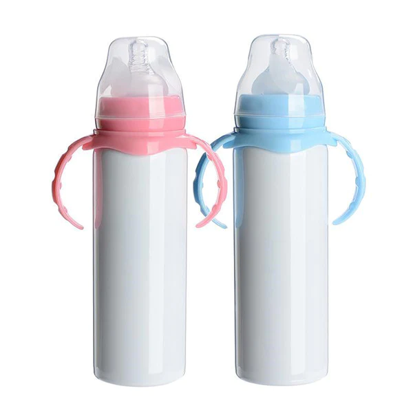 Blank 8oz Sublimation baby bottle (Blue or Pink)