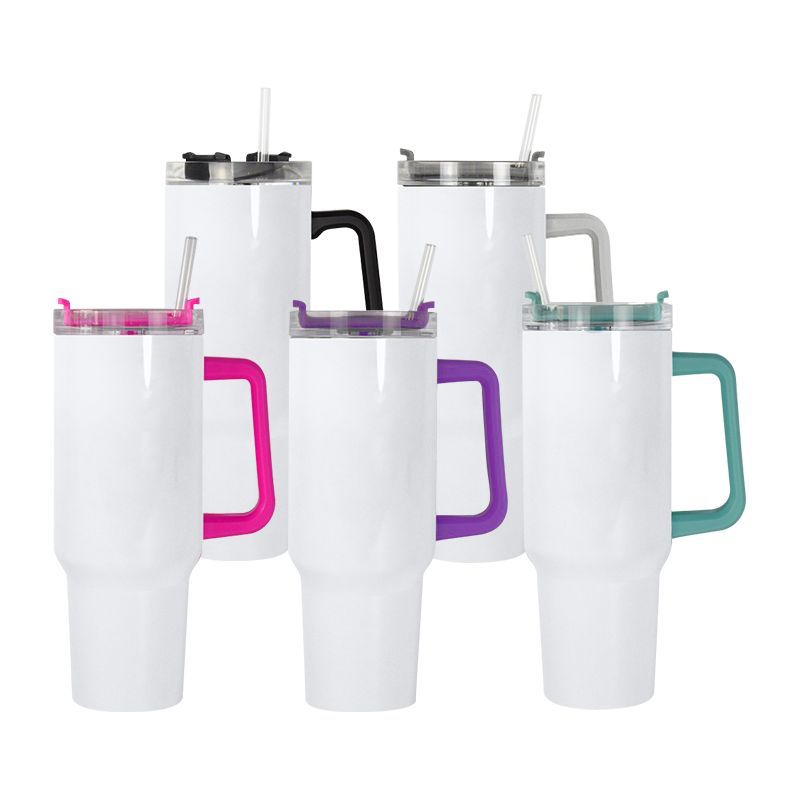 40oz Sublimation Tumbler w/ Handle stainless