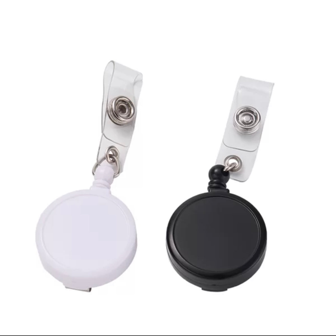sublimation 32mm White or Black Blank retractable reel badge Holder Nurse, Doctor, MD, RN
