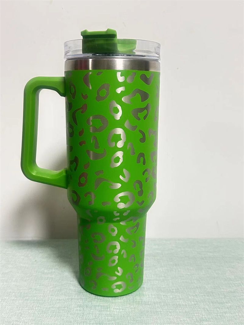 40oz Cheetah Leopard Laser Etched Stainless Tumbler