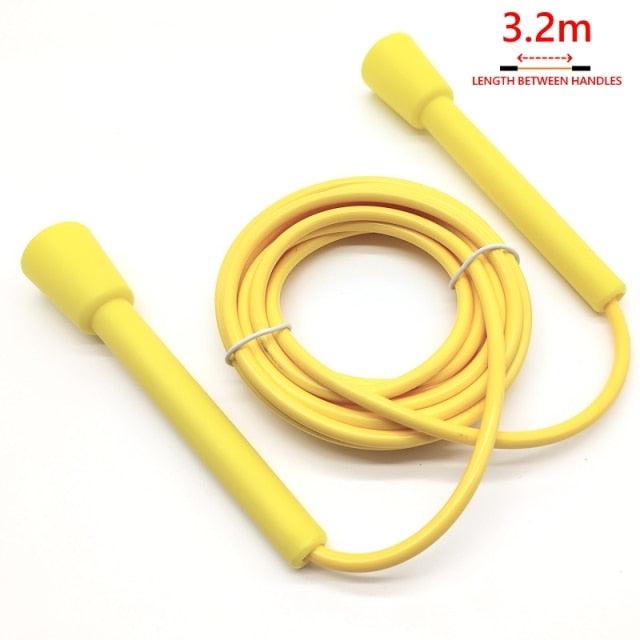 Jump Skipping Rope PVC Soft Beaded Basic Tangle Free Sports Rainbow Jump Rope With Plastic Beaded Segmentation Jump Rope For Outdoor Fitness And Gym Colorful Beaded Ropes For Kids 10ft 9ft