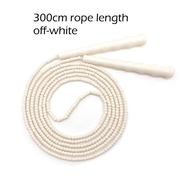 Jump Skipping Rope PVC Soft Beaded Basic Tangle Free Sports Rainbow Jump Rope With Plastic Beaded Segmentation Jump Rope For Outdoor Fitness And Gym Colorful Beaded Ropes For Kids 10ft 9ft