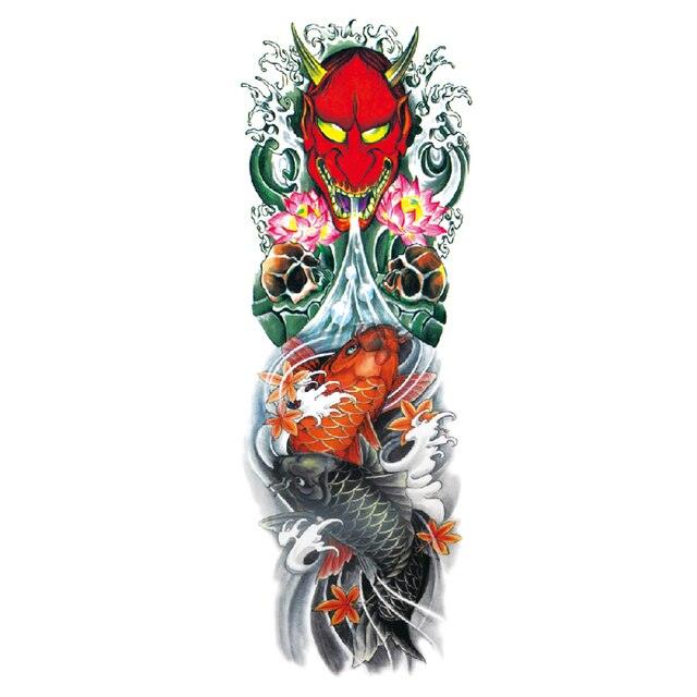 Large Colorful Tattoos For Men Waterproof Dragon Sticker Temporary Luxury Big 3D Tattoo Modern Design