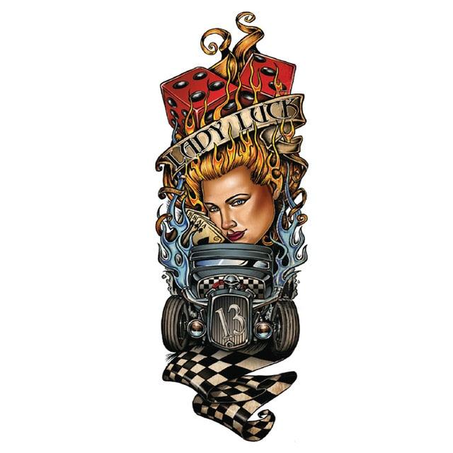 Large Colorful Tattoos For Men Waterproof Dragon Sticker Temporary Luxury Big 3D Tattoo Modern Design