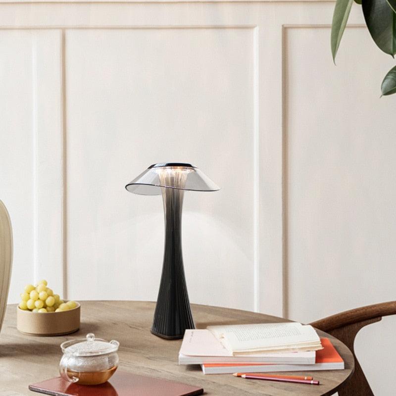 LED Desk Lamp Dimmable Protection Eyes USB Charging Smart Touch Switch Bedside Lamps Transparent Crystal Creative Table Light Decorative Table Lamp Cute Study Lamps for Bedroom Décor