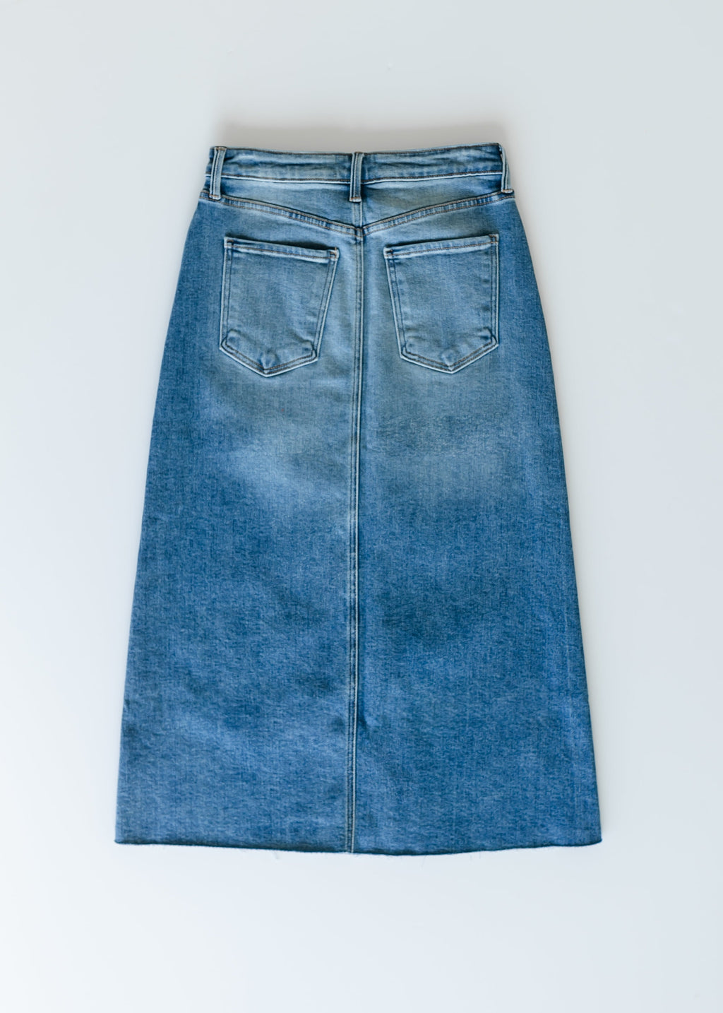 Lee A-Line Raw Hem Midi Skirt - FINAL SALE