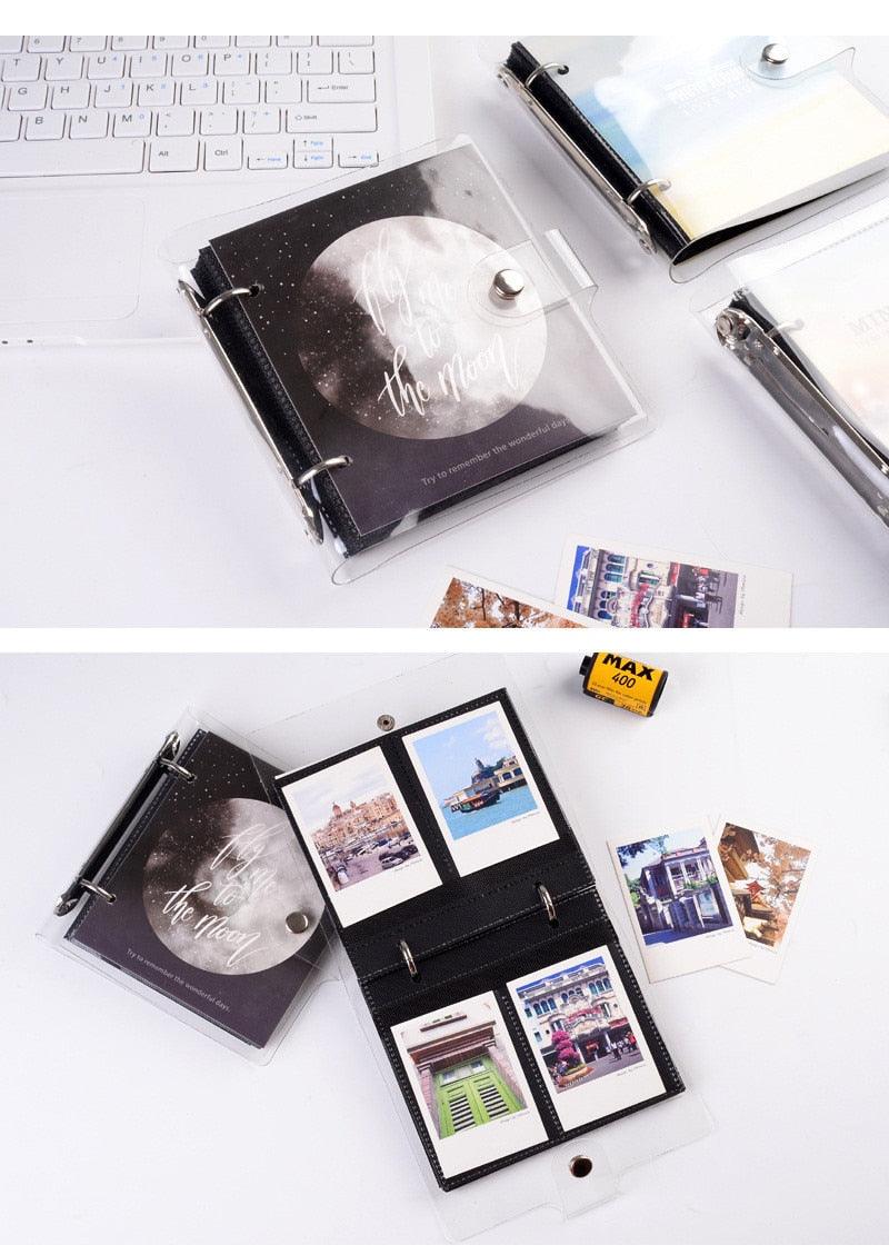 Light and Shadow Series Photo Album Ticket Storage Postcard 3 Inch memory 100 Pockets for Fujifilm Mini Film Paper Baby Family Scrapbook Albums DIY Memorable Gifts For Loved Ones