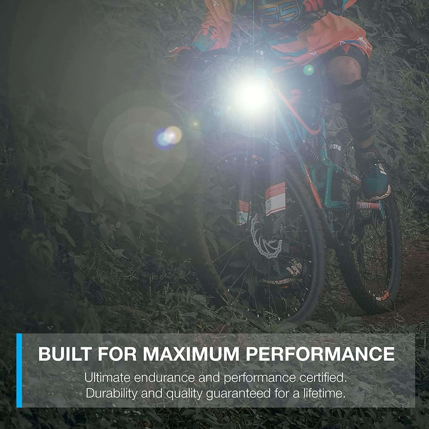 Lightweight USB Rechargeable Bike Light Set Super Bright Front Headlight And Rear LED Bicycle Light 4 Light Mode Options USB Rechargeable Bike Light Set LED Bicycle Front Headlight And Rear Taillight Lithium Battery 650mAh