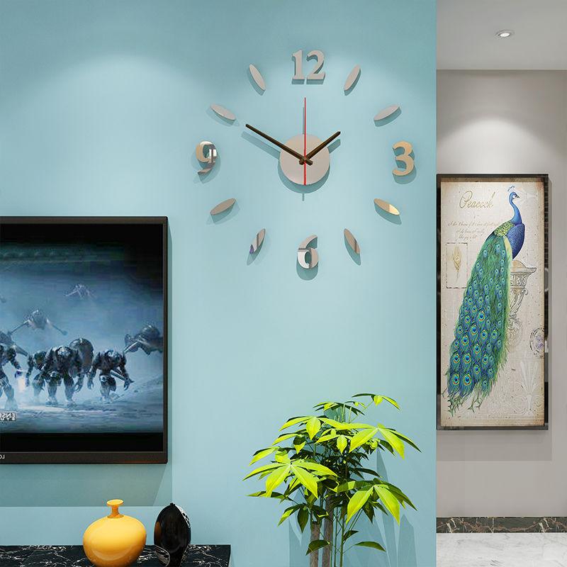 Luminous Clock Home Simplicity Silent Fashion Wall Clock Analog Timekeeper for Home Living Room Bedroom Office Battery-Powered Modern House Decoration Silent Clock Decor with Number Sticker  Living Room Creative Wall Stickers Bedroom Wall Clock